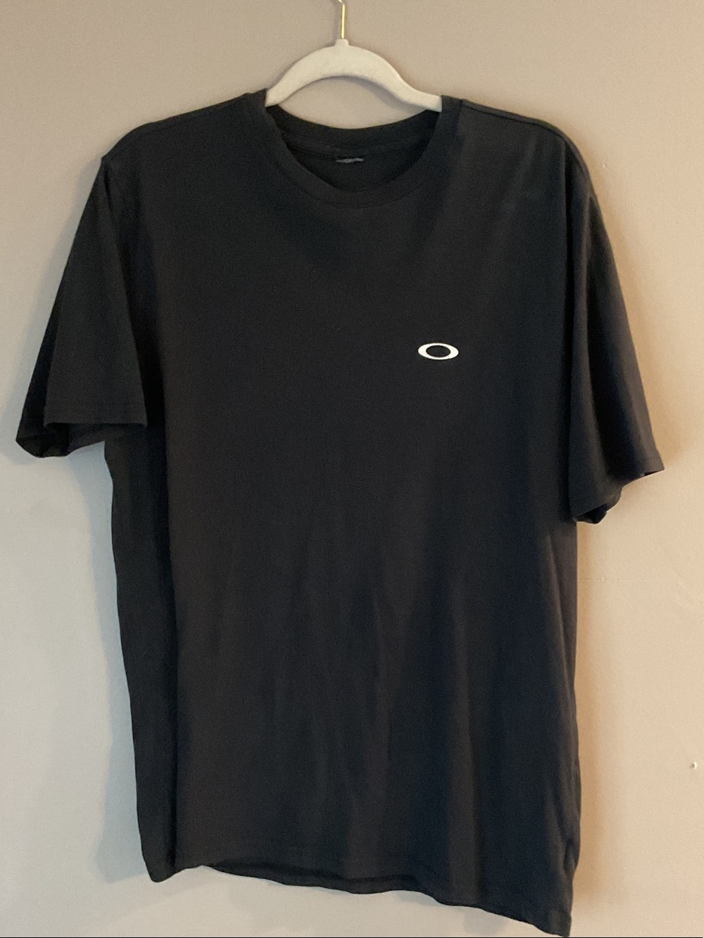 Oakley Black Short Sleeve Crew with White Logo